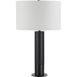 Kampen 27.75 inch 100 watt Matte Black Table Lamp Portable Light