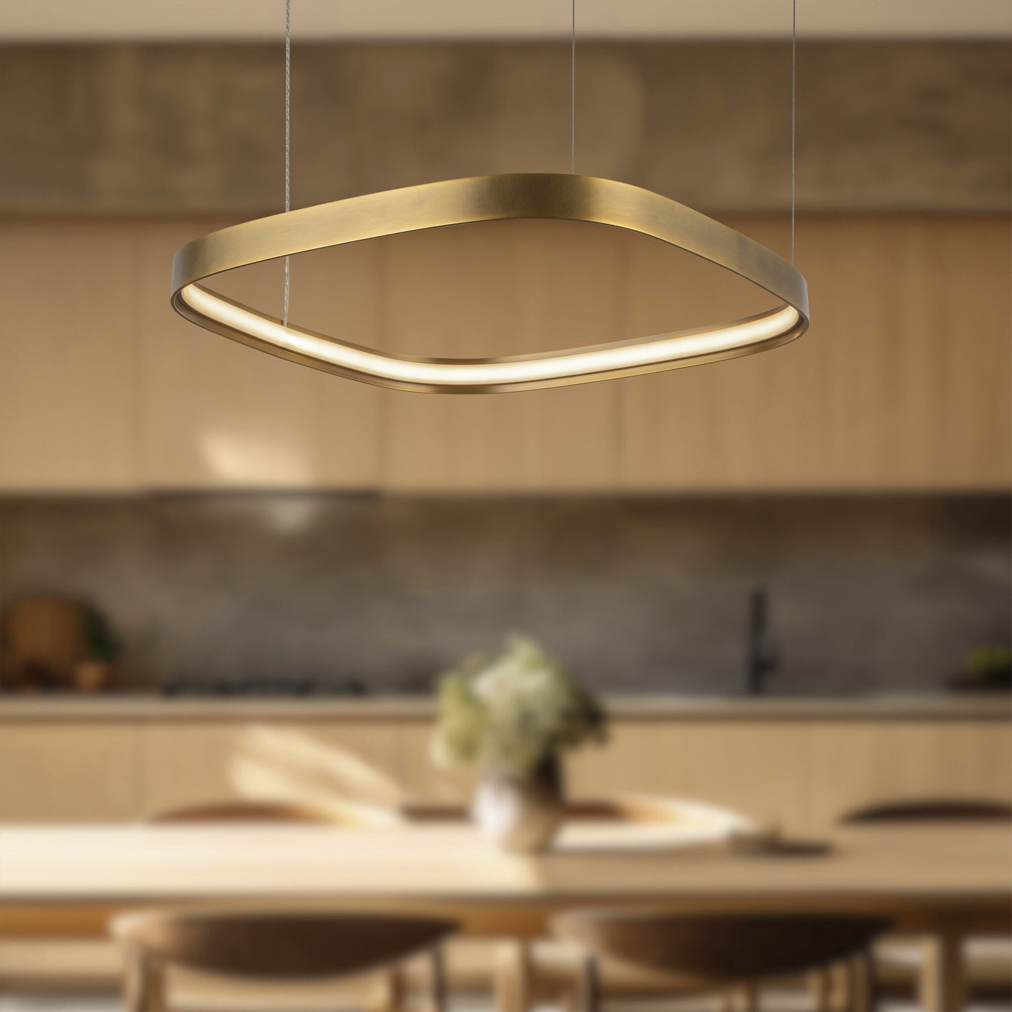 Yukon Pendant Ceiling Light in Vintage Brass