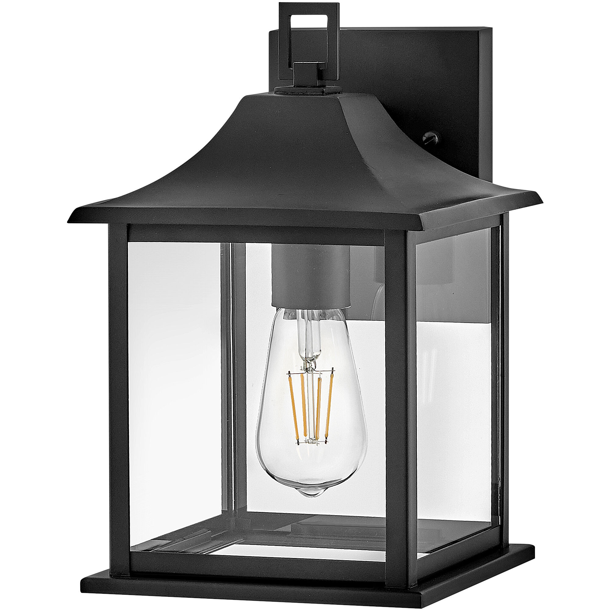 Nolan 1 Light 12 inch Black Outdoor Wall Mount