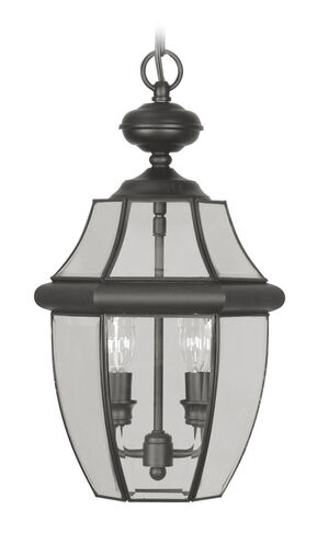 Monterey 2 Light 11 inch Black Outdoor Pendant Lantern