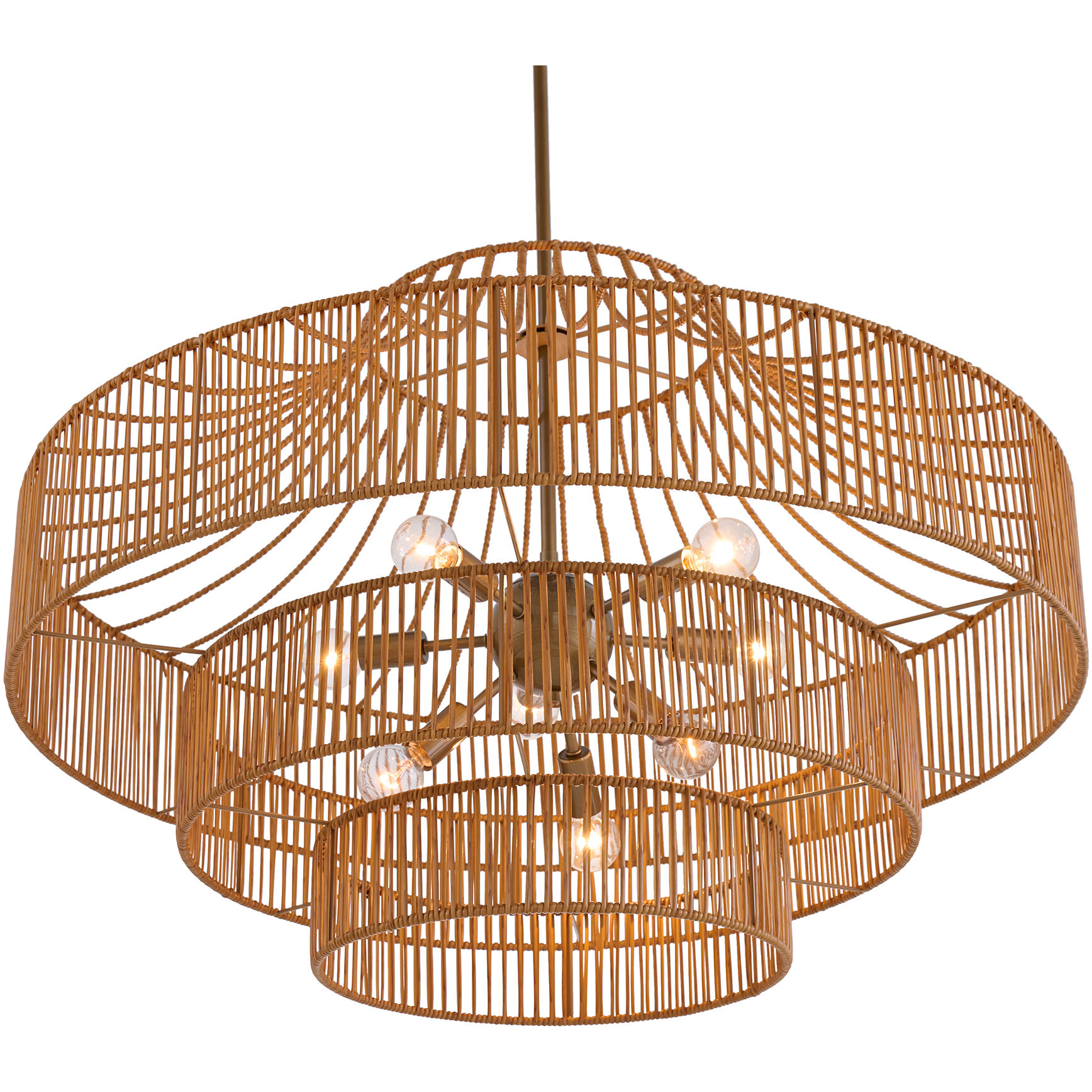 Medlock 8 Light 32 inch Burnished Brass Outdoor Chandelier