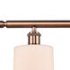 Ballston Cobbleskill LED 36 inch Antique Copper Island Light Ceiling Light in Matte White Glass, Ballston