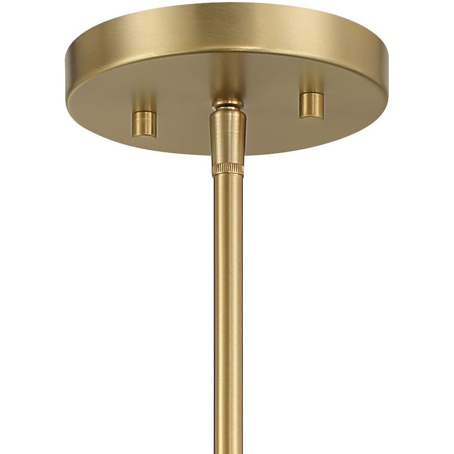 Segan 1 Light 15 inch Coal & Soft Brass (Painted) Mini Pendant Ceiling Light, Outdoor