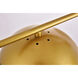 Eclipse 6 Light 36 inch Brass Pendant Ceiling Light