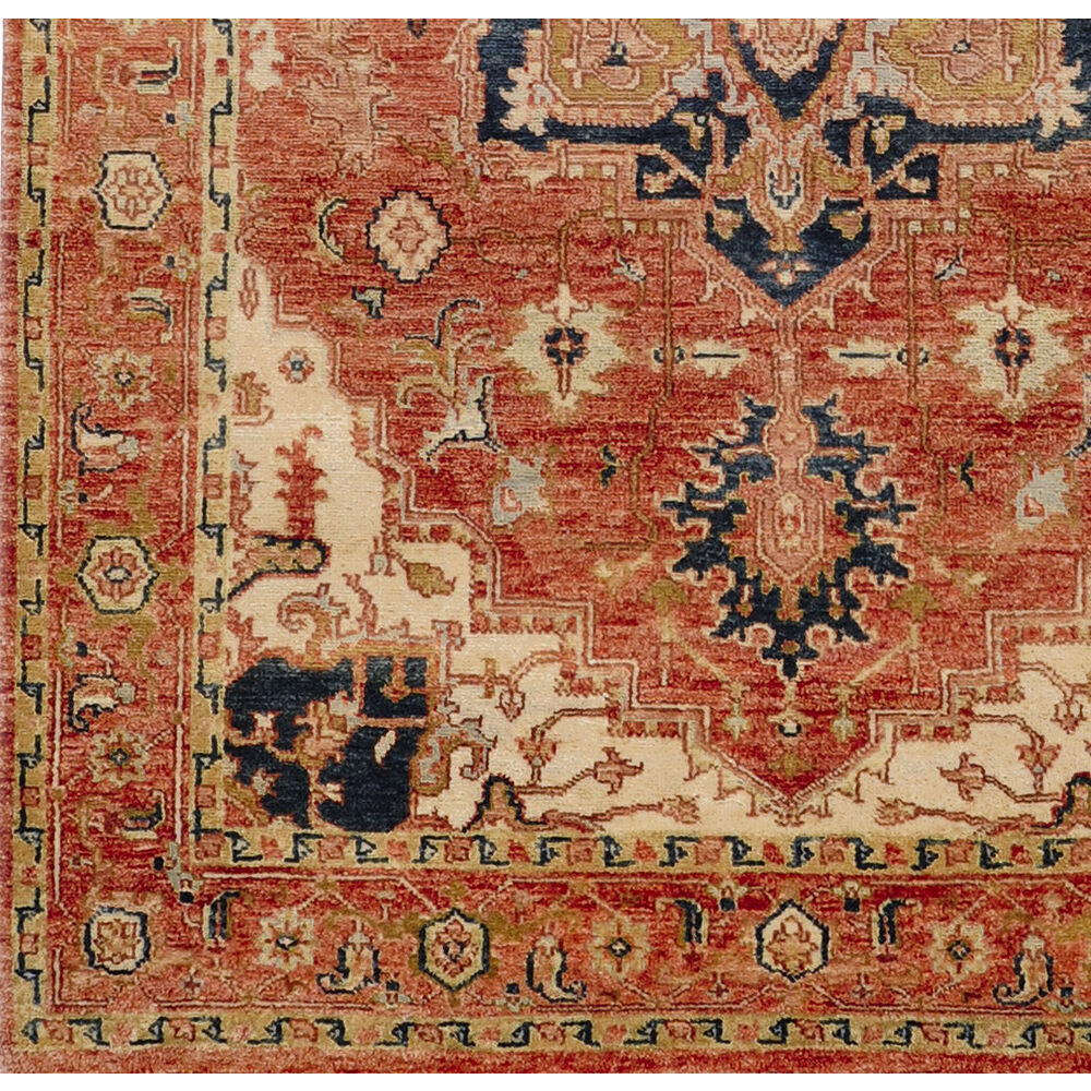 Zeus 96 inch Brick Red Rug in 8 Ft Round, Round