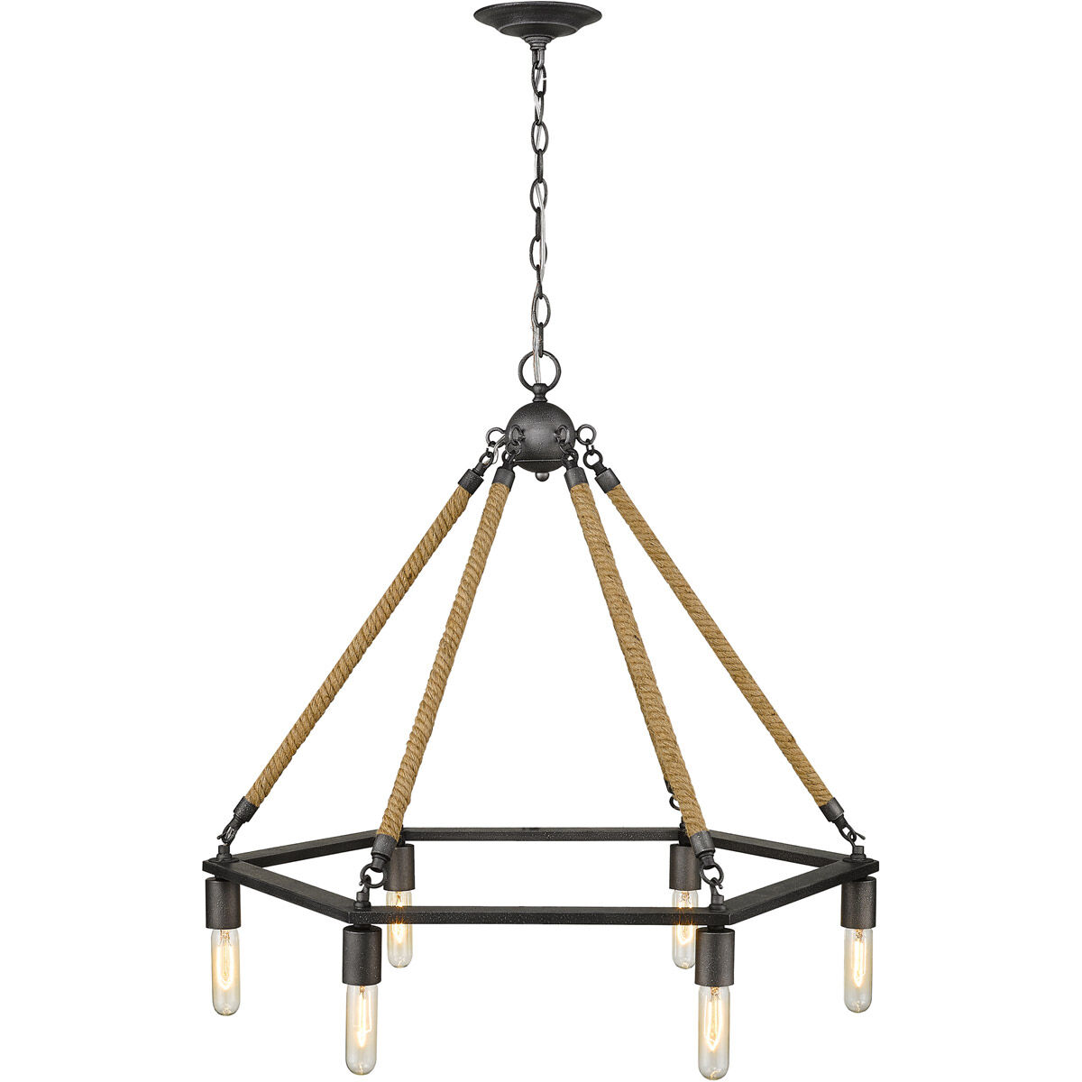 Holden 6 Light 30 inch Antique Gray Chandelier Ceiling Light