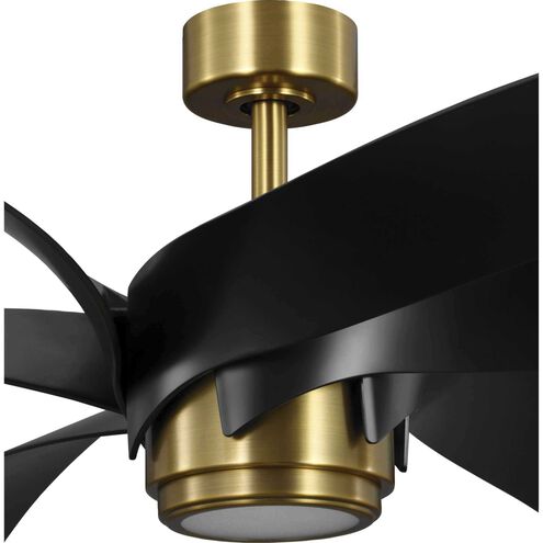 Insigna 72 inch Vintage Brass with Matte Black Blades Ceiling Fan