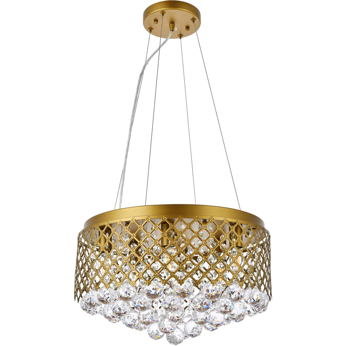 Tully 6 Light 18 inch Brass Pendant Ceiling Light
