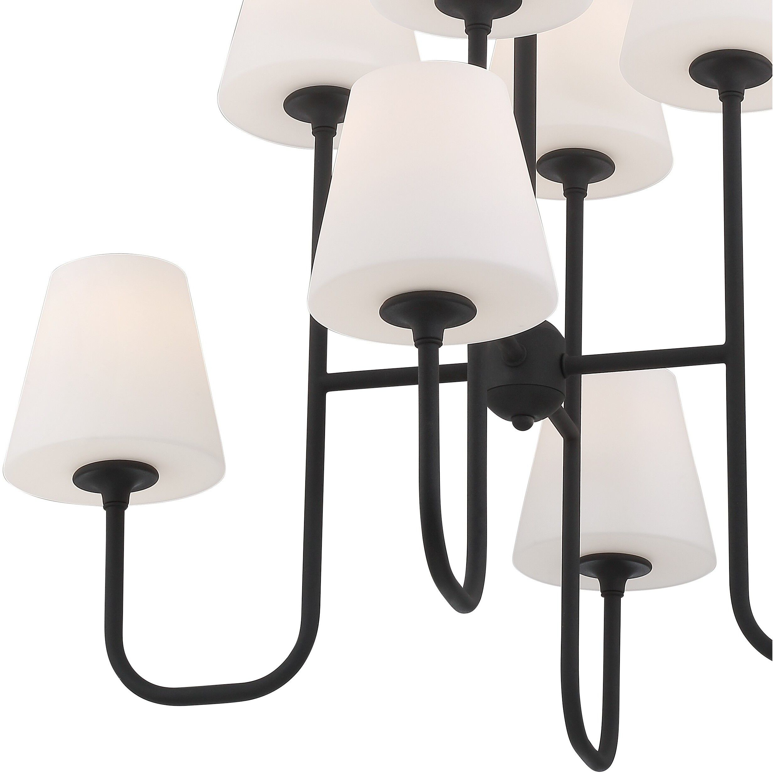Keenan 8 Light 28 inch Black Forged Chandelier Ceiling Light