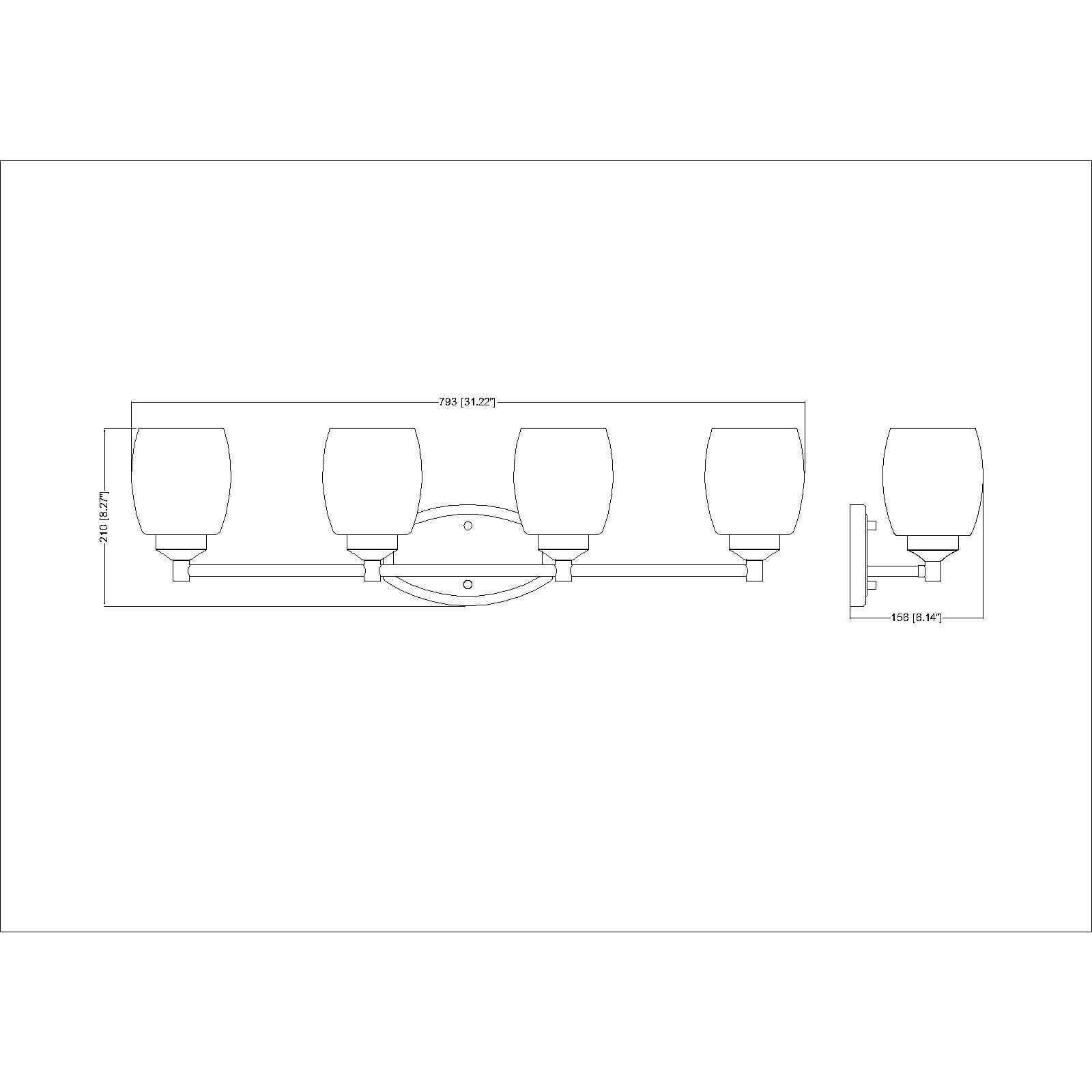 Kendrick 4 Light 31.25 inch Brushed Nickel Bath Vanity Light Wall Light