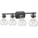 Salamanca 4 Light 29 inch Matte Black Vanity Light Wall Light