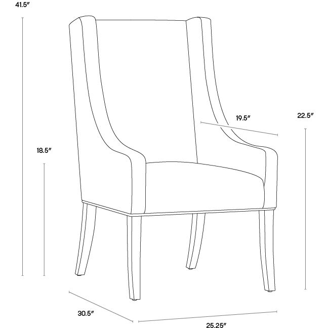 Aiden Piccolo Pebble Dining Armchair