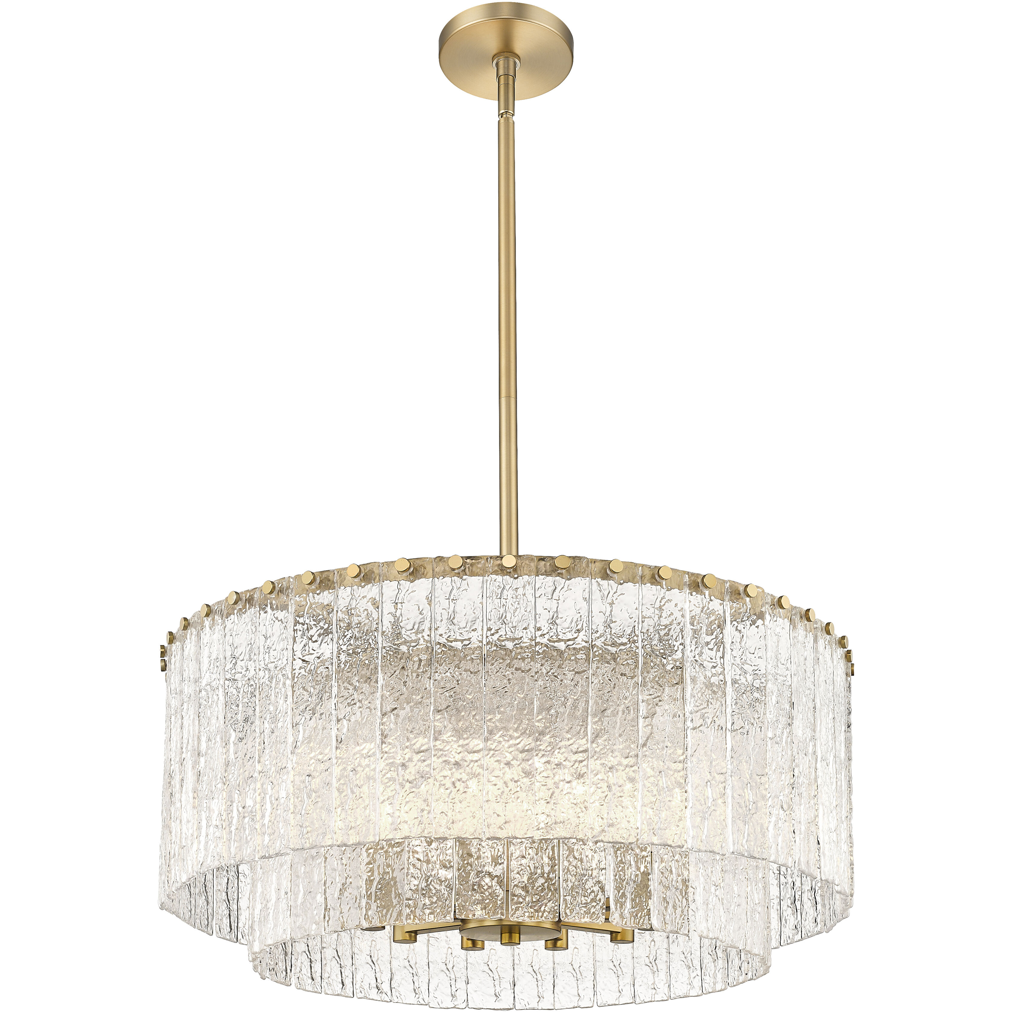 Glacier 10 Light 27.5 inch Modern Gold Pendant Ceiling Light