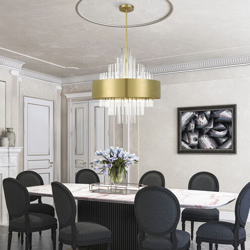 Orenburg 14 Light 35 inch Natural Brass Large Pendant Chandelier Ceiling Light