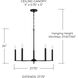 Portman 5 Light 27.75 inch Matte Black Chandelier Ceiling Light