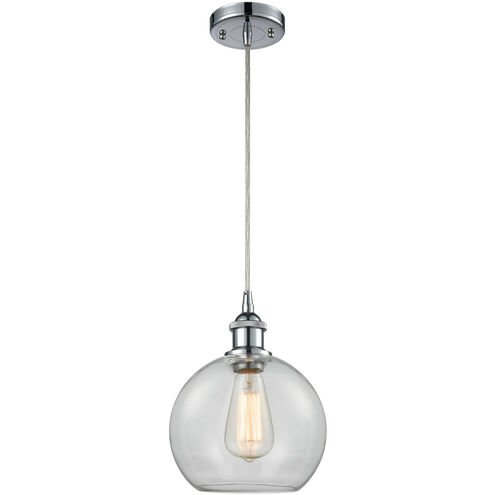 Ballston Athens 1 Light 8 inch Polished Chrome Mini Pendant Ceiling Light in Clear Glass, Ballston