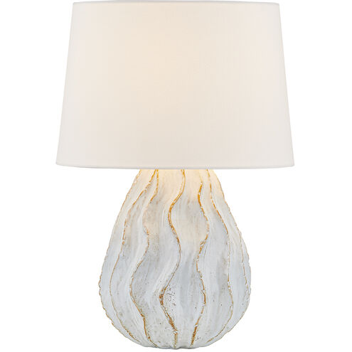 Karla 21 inch 15.00 watt Aged Brass/Ceramic Sea Salt Table Lamp Portable Light