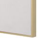 Cyprus 40 X 40 inch White Faux Shagreen Leather and Soft Gold Mirror