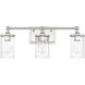 Camden 3 Light 24 inch Polished Nickel Vanity Light Wall Light