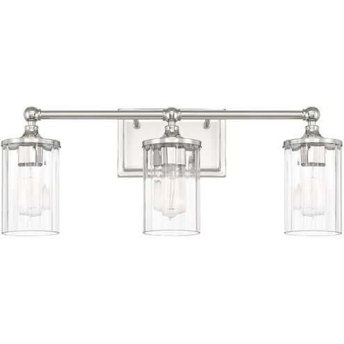 Camden 3 Light 24 inch Polished Nickel Vanity Light Wall Light