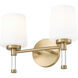 Henri Vanity Wall Light in Modern Gold