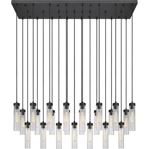 Beau 23 Light 54 inch Matte Black Linear Chandelier Ceiling Light