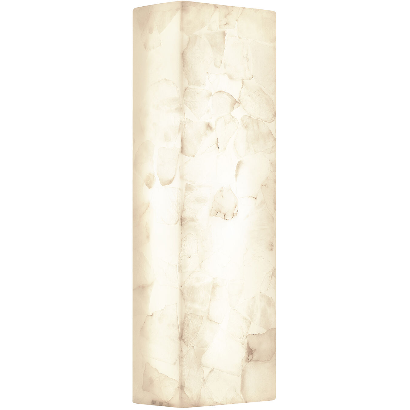 LumenAria Wall Sconce Wall Light in Brushed Brass, Alabaster Rocks
