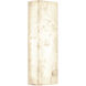 LumenAria Wall Sconce Wall Light in Brushed Brass, Alabaster Rocks