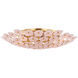 kate spade new york Leighton LED 32.5 inch Soft Brass Flush Mount Ceiling Light in Blush Tinted Glass, Grande