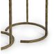 Bone Veneer 24 X 14 inch Brass Side Table, Nesting Table
