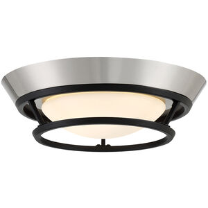 Beam Me Up LED 11 inch Coal With Brushed Nickel Flush Mount Ceiling Light