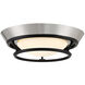Beam Me Up LED 11 inch Coal With Brushed Nickel Flush Mount Ceiling Light