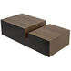Nido 68 X 32 inch Matte Black Coffee Table
