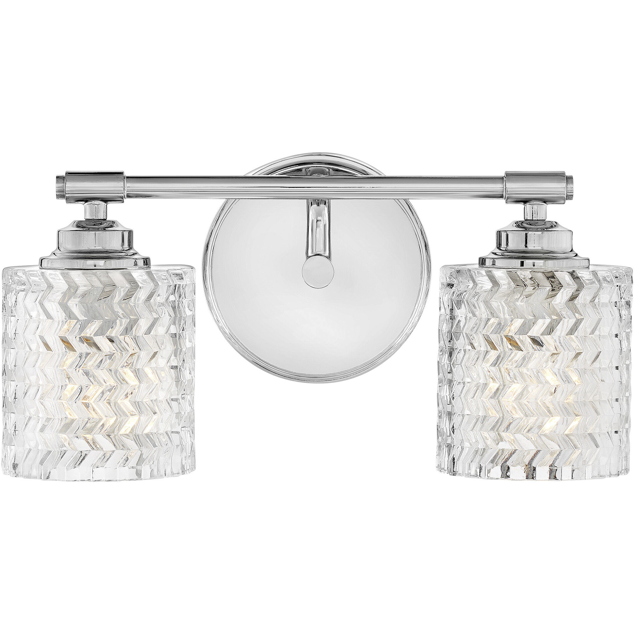 Elle 2 Light 14.5 inch Chrome Vanity Light Wall Light