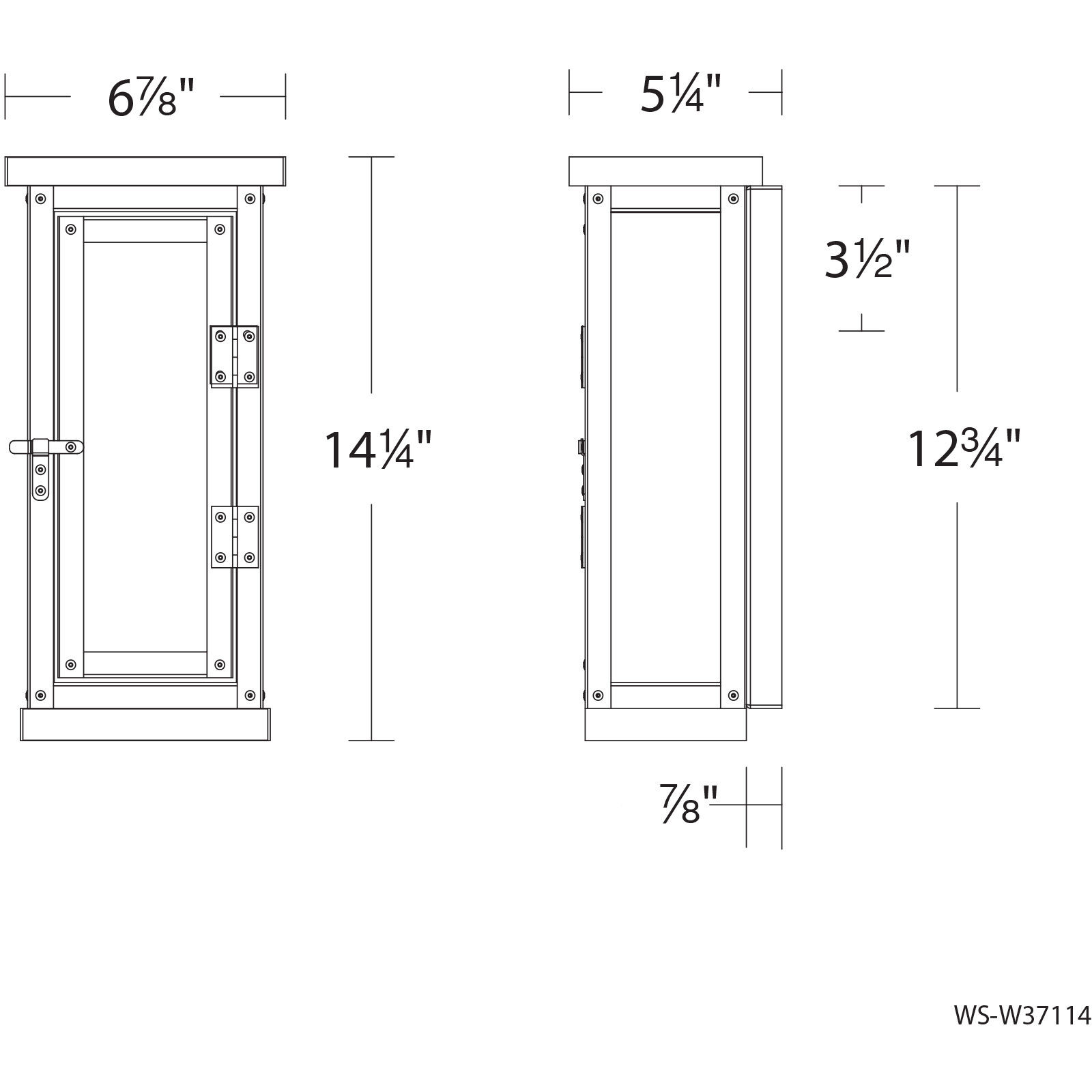 Eliot LED 14 inch Black Outdoor Wall Light, dweLED