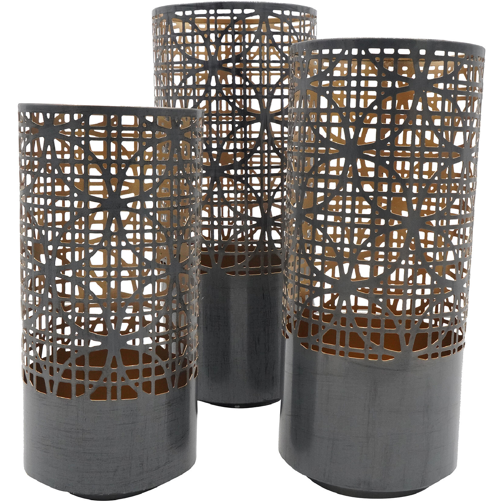 Modi 5.5 inch Grey/Gold Lantern