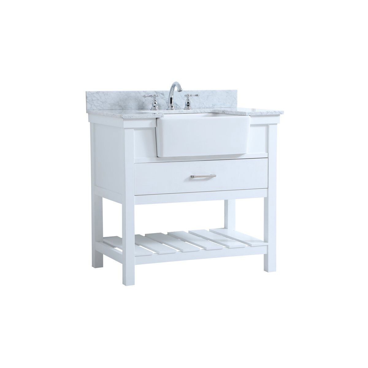 Clement 36 X 22 X 34 inch White Bathroom Vanity Cabinet