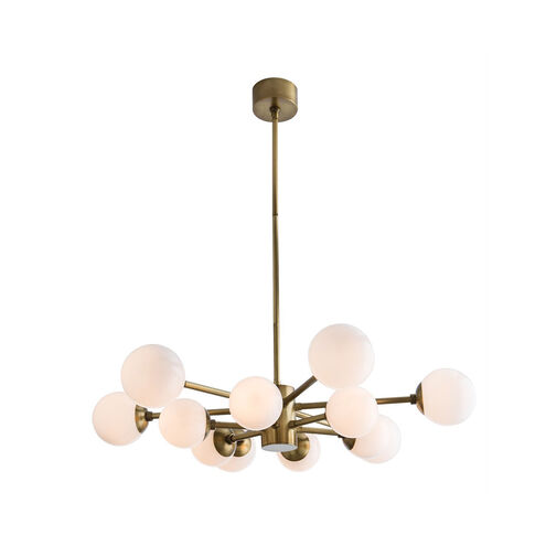 Karrington 12 Light 37 inch Antique Brass Chandelier Ceiling Light