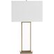 Stambaugh 26.5 inch 150 watt Antique Brass and Clear Crystal Table Lamp Portable Light