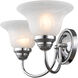 Edgemont 2 Light 17 inch Polished Chrome Bath Vanity Wall Light