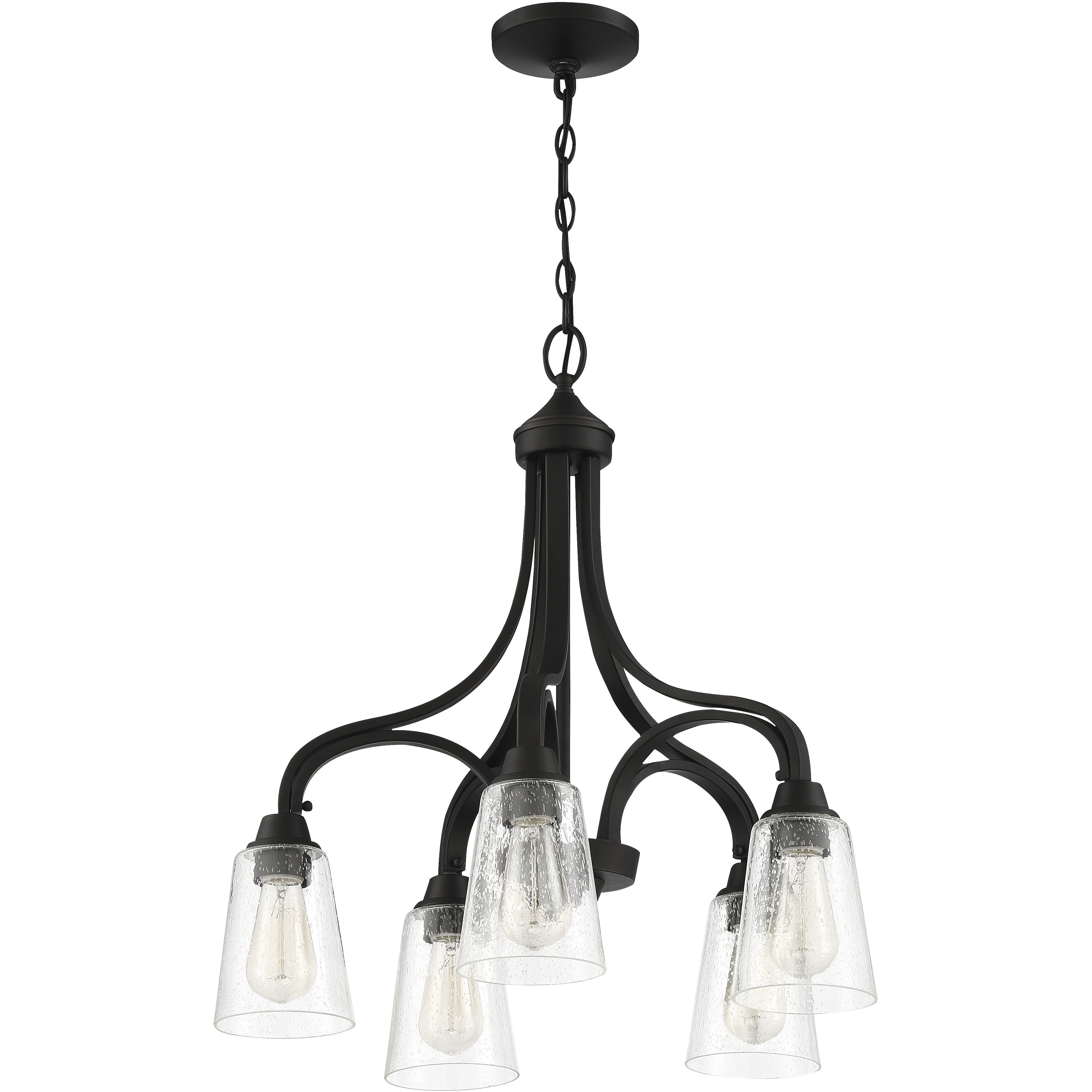 Neighborhood Grace 5 Light 24 inch Espresso Down Chandelier Ceiling Light in Clear Seeded, Neighborhood Collection