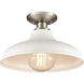 Grenville 1 Light 13 inch Brushed Nickel Semi Flush Mount Ceiling Light