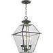Westover 3 Light 12 inch Charcoal Outdoor Pendant Lantern