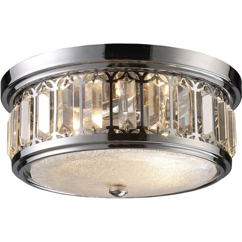 Flushmounts 2 Light 13 inch Polished Chrome Flush Mount Ceiling Light