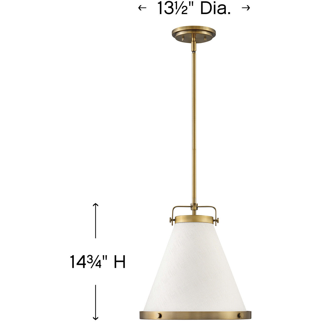 Lexi 1 Light 13.5 inch Lacquered Brass Indoor Pendant Ceiling Light
