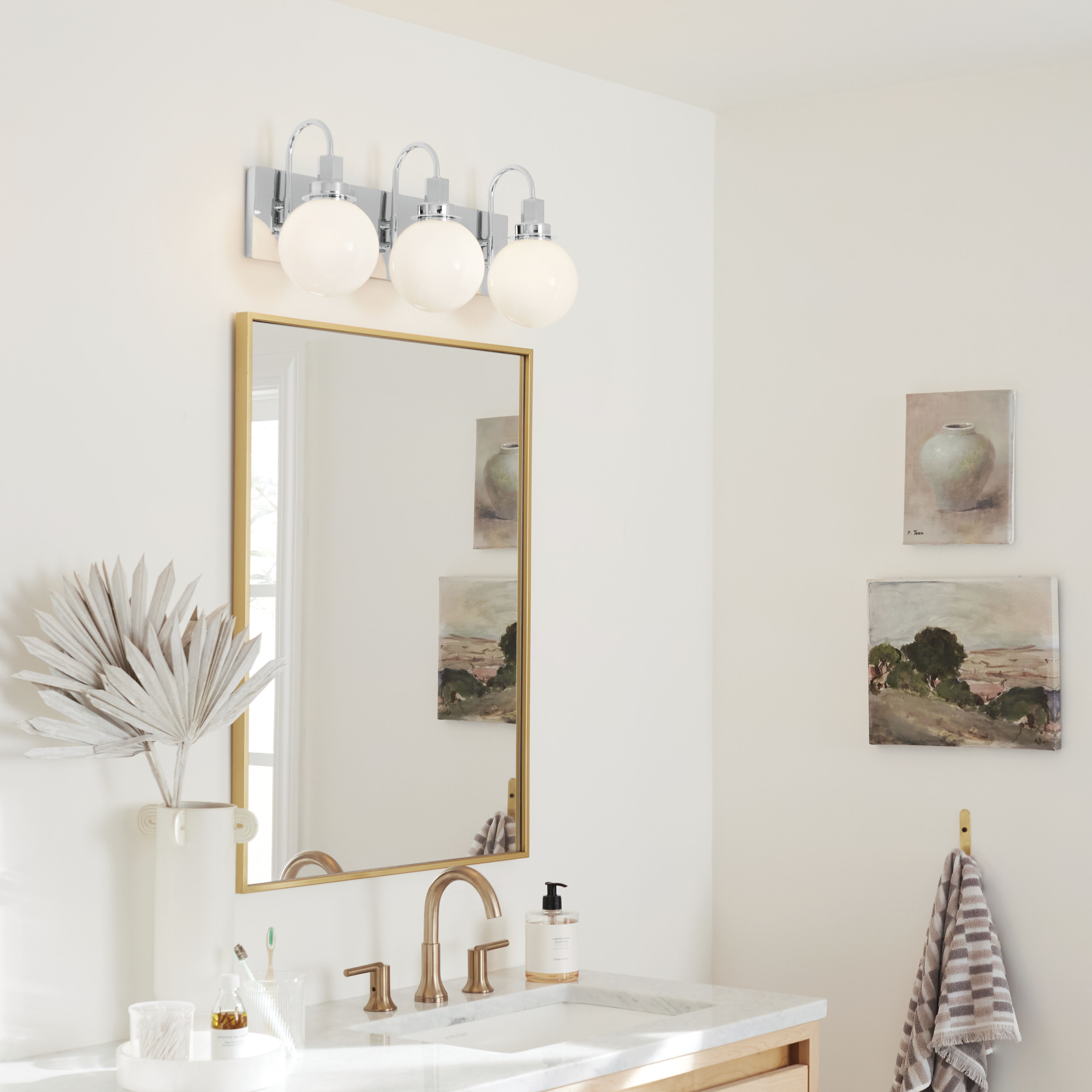 Chrome and gold bathroom light fixtures outlet