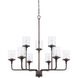 Colton 9 Light 38 inch Bronze Chandelier Ceiling Light