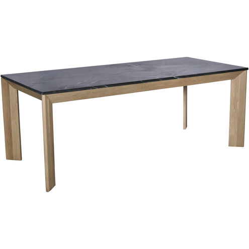 Angle 80 X 38 inch Black Dining Table, Rectangular Large