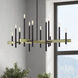 Denmark 12 Light 42 inch Bronze with Antique Brass Accents Foyer Chandelier Ceiling Light