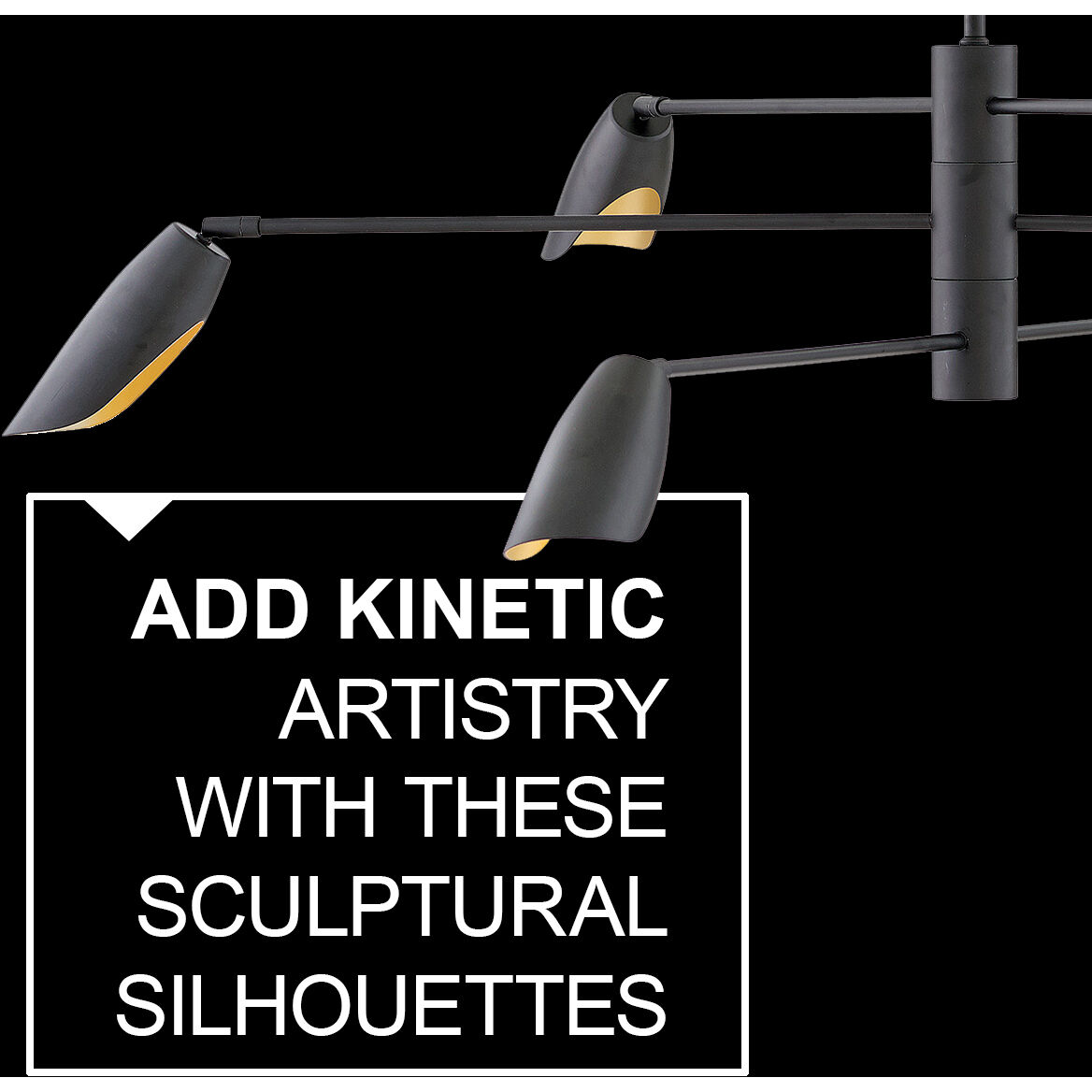 Bowery LED 39.25 inch Black Chandelier Ceiling Light, Semi-Flush Mount